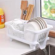 厨房沥水篮滴水漏水塑料，大号带盖放碗柜，筷碗盆收纳沥水碗架碗碟p