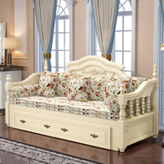 欧式实木沙发床，可折叠小户型多功能，储物1.5米1.8两用单双