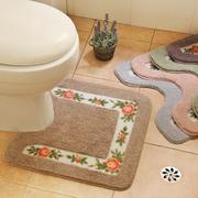 夏季马桶地垫u型边缘防溅尿可机洗家用厕所垫子吸水防滑耐脏防臭