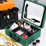 带灯带镜子化妆箱大容量跟妆师化妆品收纳盒跟妆手提桌面收纳箱子