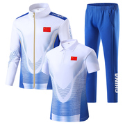 春秋夏季中国队训练服男女，儿童运动三件套装团体服教练服印字