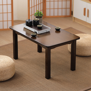 楠竹炕桌家用实木简约现代茶几小桌子阳台飘窗榻榻米茶台炕几书桌