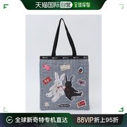 日本直邮LeSportsac × PINK HOUSE 女士格纹兔子图案大型手提包