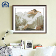dmc十字绣专卖大幅客厅，卧室精准印花人物，系列睡美人白衣