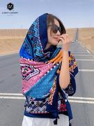 2023波西米亚披肩围巾丝巾女新疆西藏青海沙漠大西北旅游穿搭