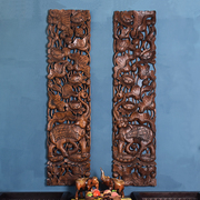 高档泰国木雕挂件实木雕花板客厅，背景墙大象壁饰餐厅中式仿古装饰
