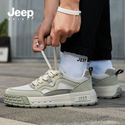jeep吉普2024夏季男鞋，透气厚底网面百搭潮流，大学生休闲男板鞋