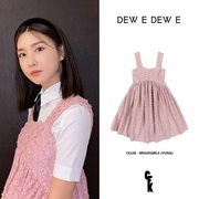 秒发DEW E DEW E 21秋冬甜美风吊带气质连衣短裙韩国