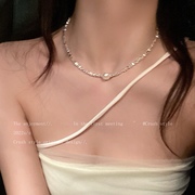 碎银子珍珠项链女轻奢小众设计感ins锁骨链2024年高级感颈链