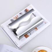 桌面曲形不锈钢银色纸巾盒酒店餐厅轻奢ins客厅创意卫生间抽纸盒