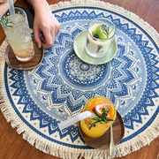 棉麻布艺民族风客厅餐厅，桌布茶几垫ins静物拍摄网红甜品桌垫防尘