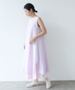 日本原宿风a社yu经典，形状差异色立体分层设计凉爽真丝棉连衣裙