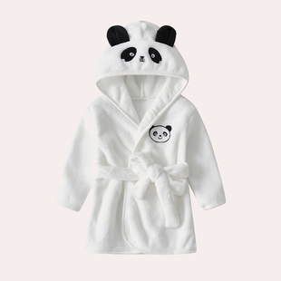 儿童珊瑚绒睡袍浴袍，秋冬季1-3岁男女宝宝，可爱韩版卡通家居服睡衣