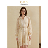 GDS澳洲品牌2024高端小香风蕾丝镂空长袖连衣裙大码女春夏款
