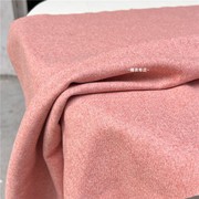 冬日少女日本进口蜜桃橘粉色羊毛粗花呢复古西装大衣汉服手工布料