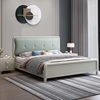 床现代简约实木床1.8米软，靠小户型主卧双人大床轻奢1.5米气压高箱