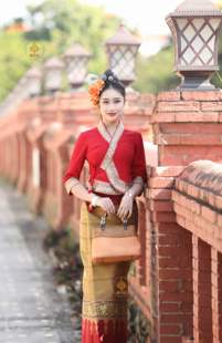 傣王妃傣族传统复古服装女套装中袖筒裙日常休闲工作旅拍节日装