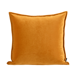 『莫兰迪』高端真丝绒天鹅绒深黄色抱枕方腰枕靠垫样板间客厅沙发