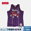 NBA-Mitchellness复古球衣SW猛龙队文斯·卡特紫色客场篮球服轻薄