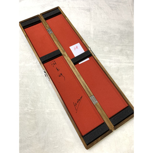 游克修亲笔签名黑胡桃木树昭手工制作浮漂盒55厘米长单面8支对插