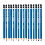 德国staedtler施德楼100蓝杆书写画图绘图素描铅笔，黑杆碳铅素描，笔10h-12b铅笔发簪艺考联考素描速写制图铅笔