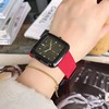 韩版大红表盘表带中性潮流手表气质女时尚长方形石英国产腕表
