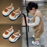 女宝宝帆布鞋春秋婴儿软底学步鞋，0一1-2岁小童鞋子婴幼儿卡通单鞋