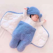 婴儿包被春秋冬季新生儿抱被用品刚出生童装外出加厚睡袋