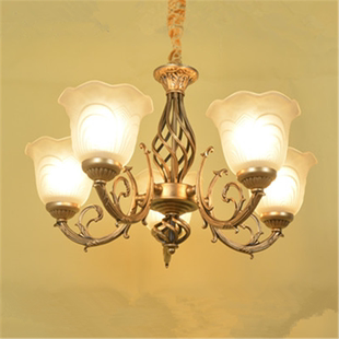 欧式铁艺吊灯美式古铜色返古复古客厅，餐厅卧室店铺商用灯饰灯具