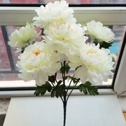 仿真大朵牡丹花束客厅卧室摆放寺庙供佛装饰花塑料假花绢花把花