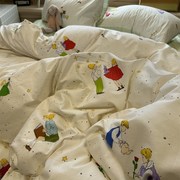 卡通梦幻b小王子童话床上四件套全棉文艺1.5m1.8宿舍被套床单三件