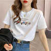 一线品牌短袖t恤女夏季韩版纯棉设计感印花体恤半袖百搭减龄上衣