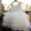 女童韩版礼服白色婚纱公主，连衣裙蓬蓬纱裙，六一幼儿园毕业礼服