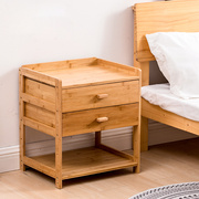 简易床头柜置物架可移动收纳柜宿舍实木卧室小型床边小柜子储物柜