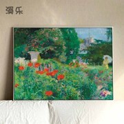 极速花园贵妇梵高莫奈印象派欧式风景油画装饰画客厅玄关卧室电箱