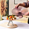 欧式水晶玻璃水果盘北欧风家用客厅茶几创意轻奢零食糖果盆蛋糕盘