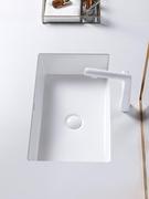 陶瓷台下盆方形洗手盆大尺寸单盆嵌入式卫生间洗脸盆阳台小号窄长