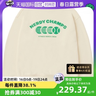 自营NERDYChamp logo网球主题圆领卫衣情侣款潮牌短裤套装