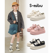 小米步女童板鞋2023秋季儿童，软底休闲小白鞋，男童学生鞋饼干鞋
