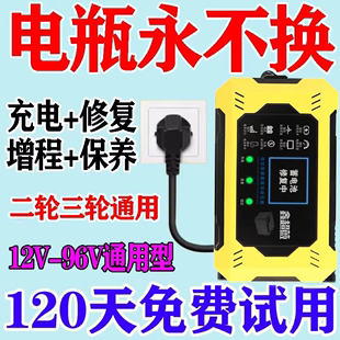 电动车电瓶专用修复器电池通用全自动激活延长寿命速充电神器