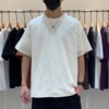 夏季韩版男士圆领短袖t恤百搭潮流美式凉感科技冰丝提花舒适半袖