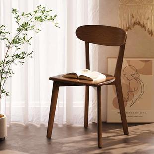 新疆百货哥实木餐椅，家用椅子靠背，餐桌椅商用简约复古餐厅专用