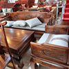 新中式实木雕花沙发组合北方老榆木中式仿古明清客厅大户型家具