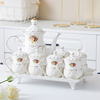 轻奢水具套装陶瓷茶杯家用客厅，水杯简约欧式耐热茶具杯子冷水壶