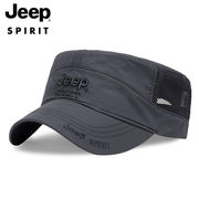 吉普(jeep)帽子男平顶帽，夏季网眼透气鸭舌帽男士棒球休闲户外太