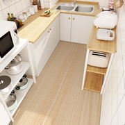 原木纹地垫厨房专用可裁剪地面防油防滑脚垫，可水洗飘窗长方形地毯