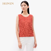 HONRN/红人夏季女装圆领蕾丝背心商场同款HE22OB021