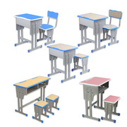 学校课桌椅培训班学习桌班书桌椅中小学生学习桌椅双人课桌椅