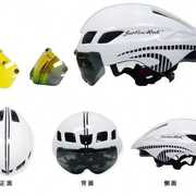 天蝎自行车头盔一体成型山地，公路气动风镜，tt破风铁三计时轮滑头盔