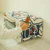 ins风微波炉罩防尘油日系，烤箱罩家用美的冰箱盖布面包机盖巾定制